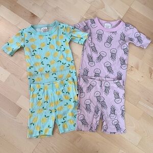 Hanna Andersson Short John’s PJs US 8 EU 130 Two Sets!